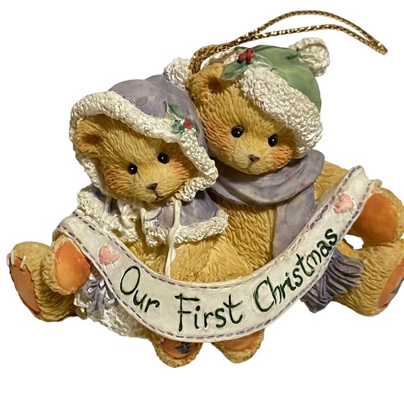 Cherished Teddies Our First Christmas Bear Ornament Priscilla Hillman Enesco - Picture 2 of 5